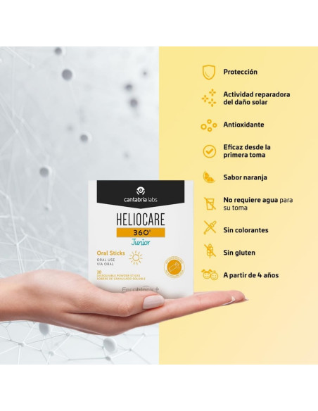 Heliocare Junior Oral Sticks 20 sobres