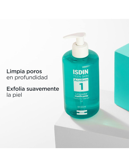 Isdin Acniben Oily Skin Gel Limpiador Matificante 400 ml