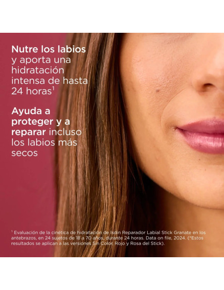 Isdin Reparador Labial con Ácido Hialurónico Stick 4 g - Color Granate