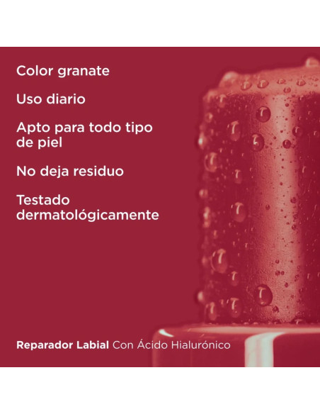 Isdin Reparador Labial con Ácido Hialurónico Stick 4 g - Color Granate
