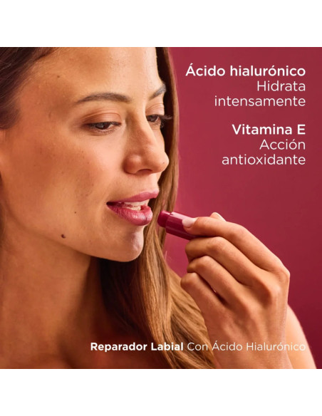 Isdin Reparador Labial con Ácido Hialurónico Stick 4 g - Color Granate