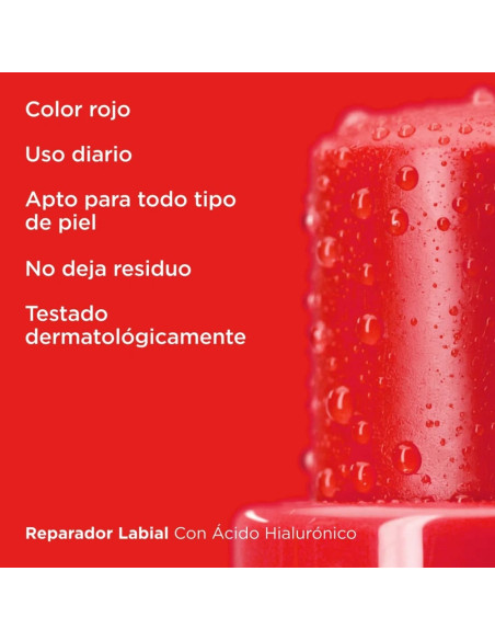 Isdin Reparador Labial con Ácido Hialurónico Stick 4 g - Color Rojo