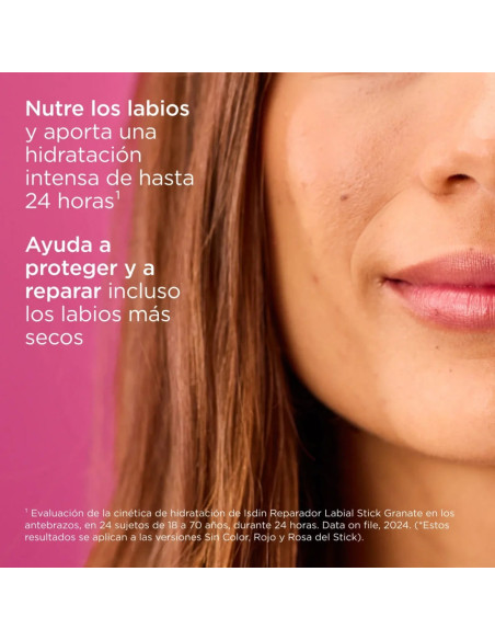 Isdin Reparador Labial con Ácido Hialurónico Stick 4 g - Color Rosa
