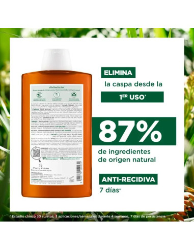 Klorane Champú Anticaspa Reequilibrante a la...