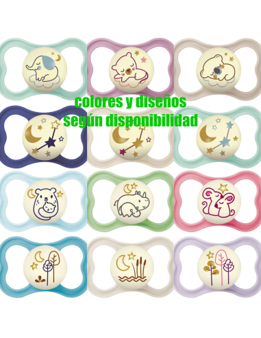 Mam Chupete Silicona Air Night Brilla en la...