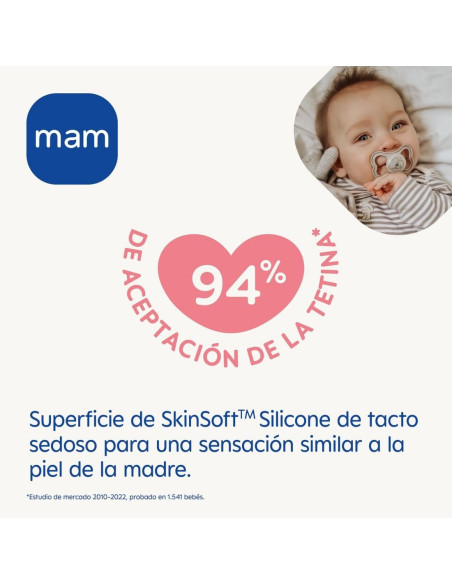 Mam Chupete Silicona Air Night Brilla en la Oscuridad +16 meses - 2 unidades