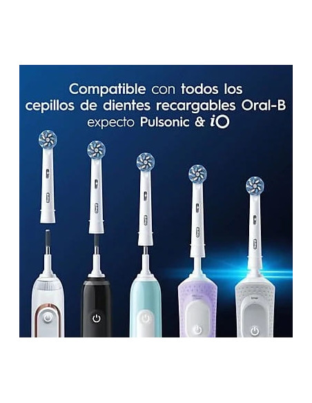 Oral-B Cabezales de Recambio Pro Sensitive Clean para Cepillo de Dientes Eléctrico - 6 unidades