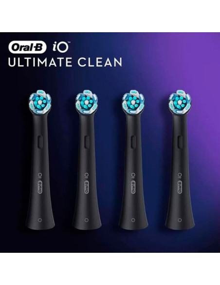 Oral-B Cabezales Ultimate Clean Recambio Negro Cepillo Dental Adulto Oral B iO - 4 unidades