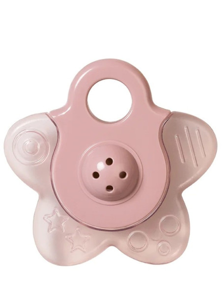 Saro Mordedor de Agua con Sonajero Star BPA Free Color Lila/Rosa/Amarillo 6-24 meses