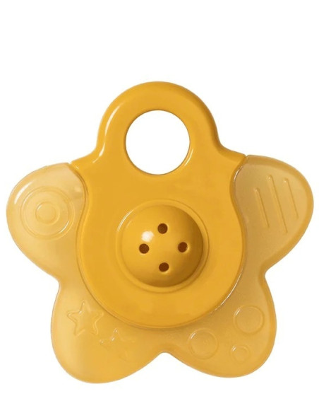 Saro Mordedor de Agua con Sonajero Star BPA Free Color Lila/Rosa/Amarillo 6-24 meses