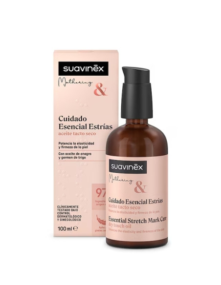 Suavinex Aceite Tacto Seco Cuidado Esencial Estrías 100 ml