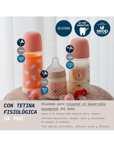 Suavinex Biberón Tetina Fisiológica SX Pro de...
