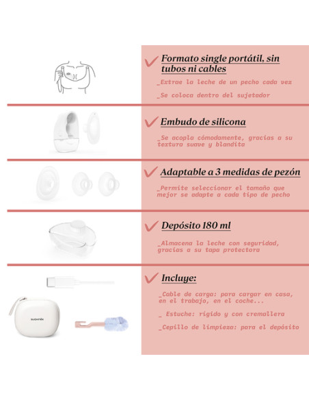 Suavinex Extractor Leche Eléctrico Manos Libres