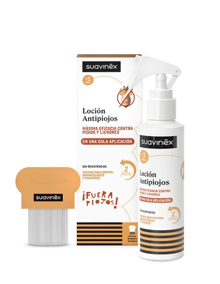 Suavinex Loción Antipiojos con Lendrera Metálica +2 años