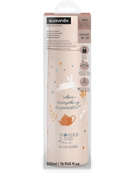 Suavinex Selection Termo Líquidos Bebé Wonderland Rosa 500 ml