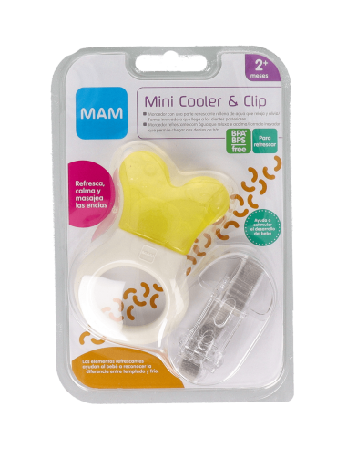 Mam Mini Cooler & Clip Mordedor Color Amarillo