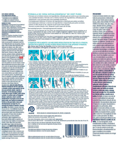 Veet Pure 16 Bandas Cera Depilatoria Piernas y...