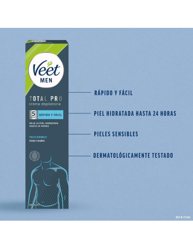 Veet Men Total Pro Crema Depilatoria Pecho y...