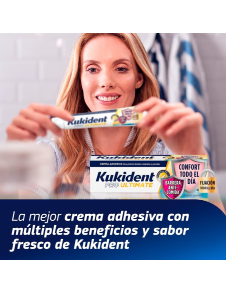 Kukident Pro Ultimate Crema Adhesiva Prótesis Dental Sabor Fresco 40 g
