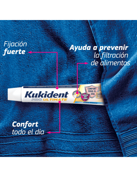 Kukident Pro Ultimate Crema Adhesiva Prótesis Dental Sabor Fresco 40 g