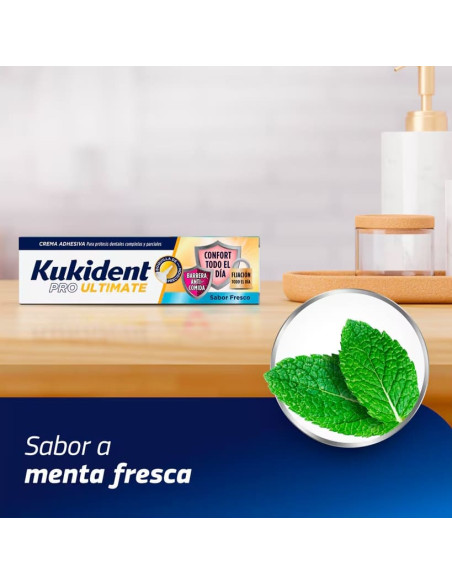 Kukident Pro Ultimate Crema Adhesiva Prótesis Dental Sabor Fresco 40 g