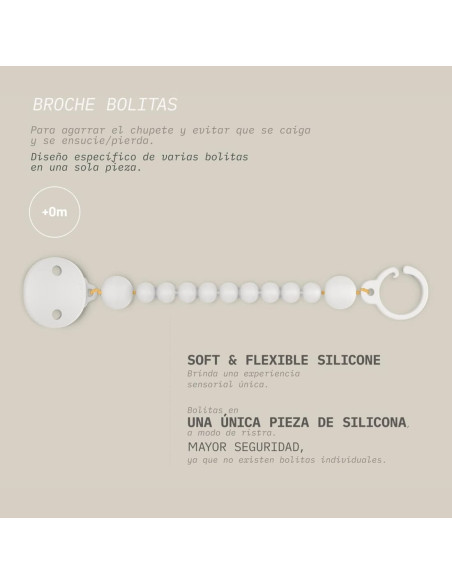 Suavinex Selection Broche Pinza Bolitas Silicona +0m