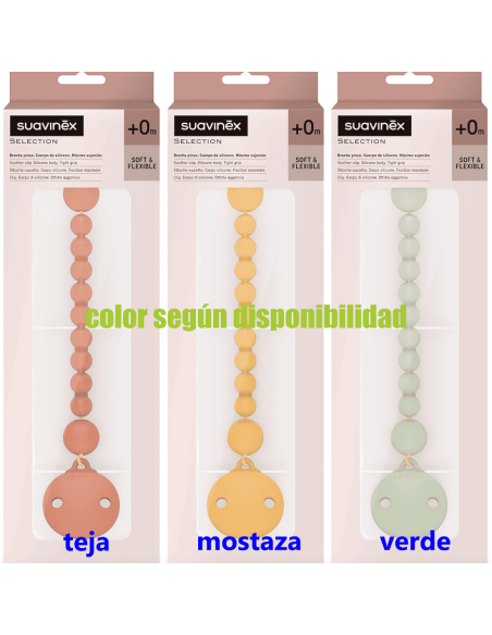 Suavinex Selection Broche Pinza Bolitas Silicona +0m
