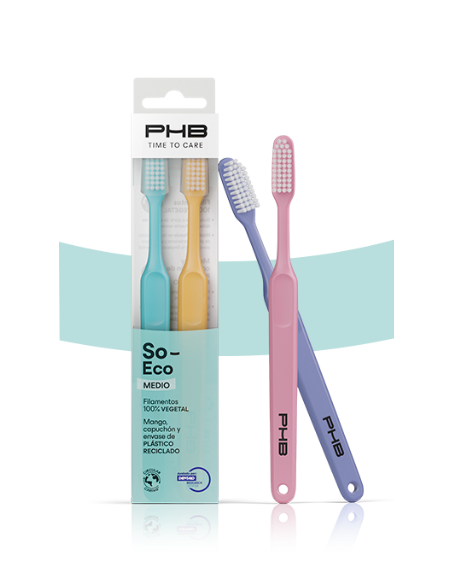 PHB Cepillo Dental Adulto So-Eco Medio 2 unidades