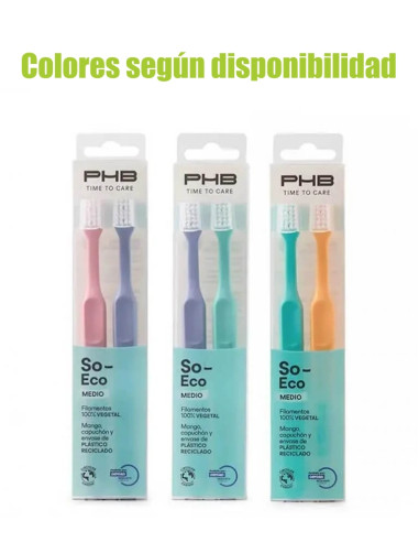 PHB Cepillo Dental Adulto So-Eco Medio 2 unidades