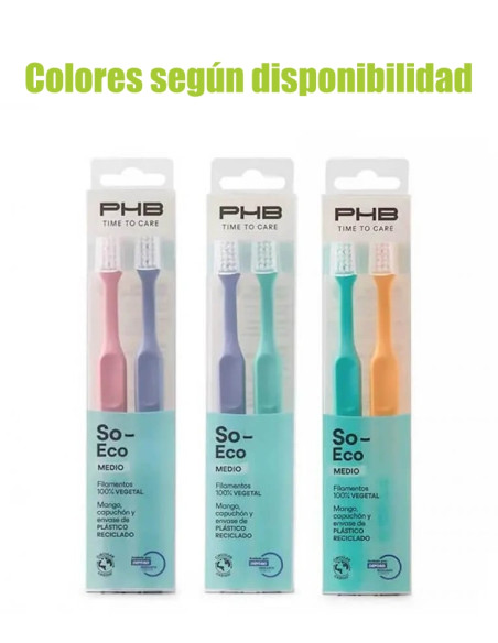 PHB Cepillo Dental Adulto So-Eco Medio 2 unidades