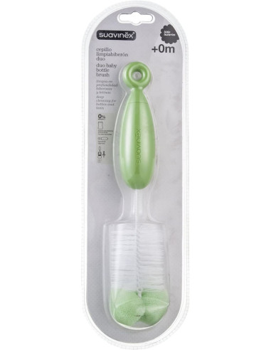 Suavinex Cepillo Limpia Biberon Dúo +0m