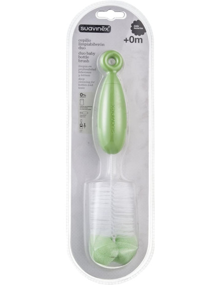 Suavinex Cepillo Limpia Biberon Dúo +0m