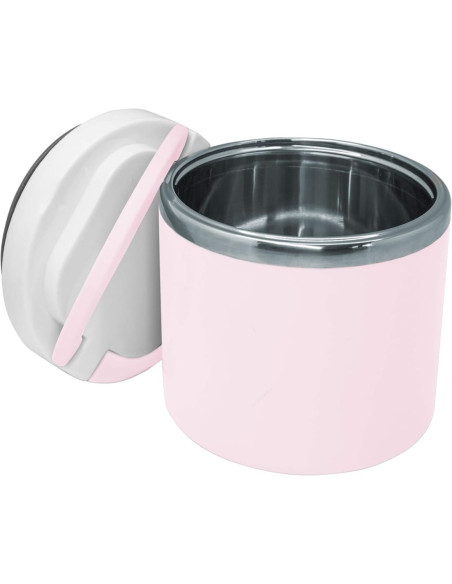 Nerthus Termo de Acero Inoxidable para Sólidos 700 ml Color Rosa