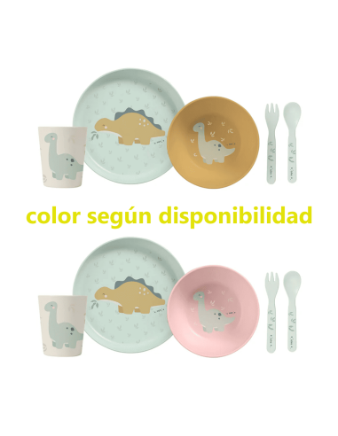 Saro Baby Vajilla 5 Piezas Wild Dinos +6m