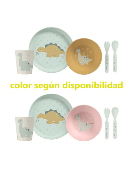 Saro Baby Vajilla 5 Piezas Wild Dinos +6m