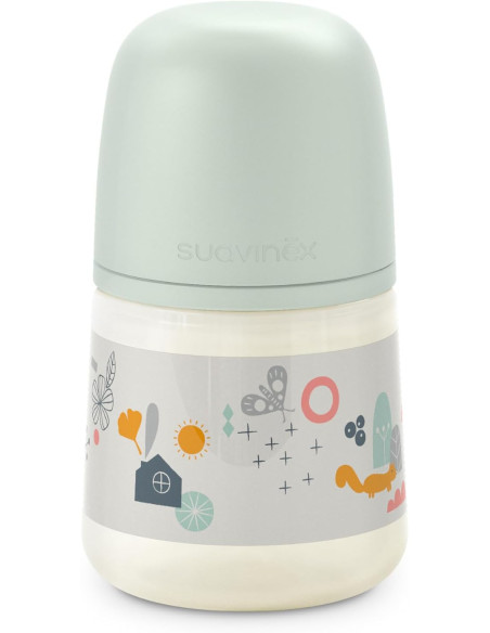 Suavinex Biberón Tetina Fisiológica SX Pro de Silicona Flujo Lento 150 ml +0m