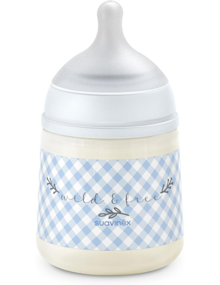 Suavinex Biberón Tetina Fisiológica SX Pro de Silicona Flujo Lento 150 ml +0m