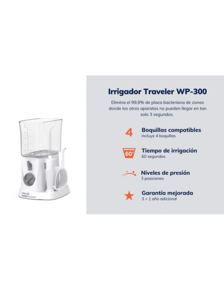 Waterpik Traveler WP-300 Irrigador Bucal Blanco