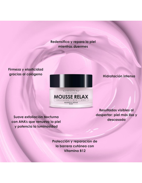 Germinal Sensations Mousse Relax Crema Mousse Redensificante y Reparadora Night 50 ml