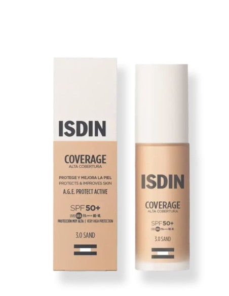 Isdin Coverage Base de Maquillaje con muy alta protección SPF 50+ Color 3.0 Sand - 30 g
