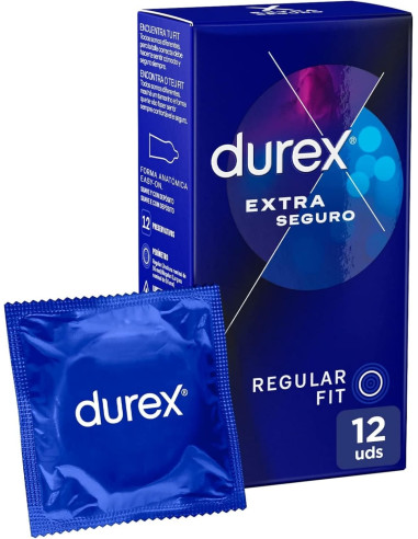Durex Preservativo Extra Seguro Regular Fit 12...