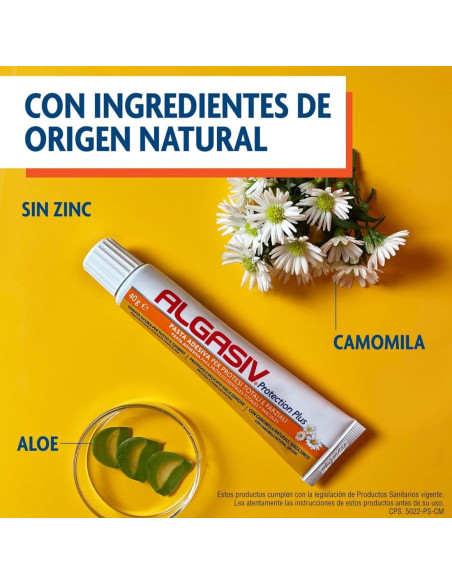 Algasiv Protection Plus Pasta Adhesiva para Prótesis Dentales Totales y Parciales 40 g