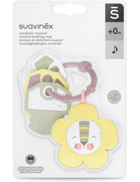 Suavinex Mordedor Llavero Musical Azul/Rosa/Amarillo +0m