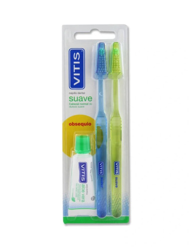 Vitis Cepillo Dental Adulto Suave 2 unidades