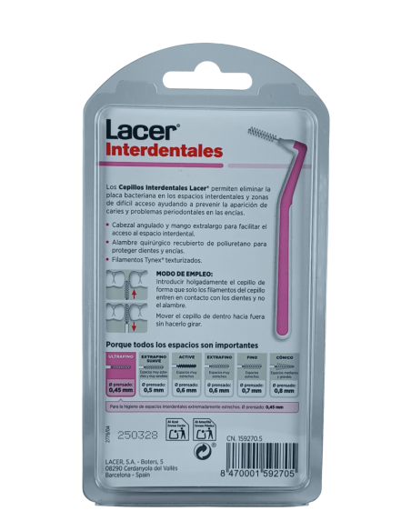 Lacer Cepillo Interdental Angular Ultrafino 0.45 mm 6 unidades