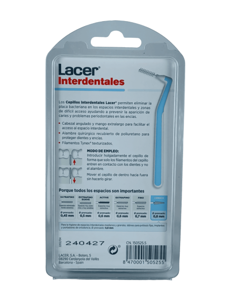 Lacer Cepillo Interdental Angular Cónico 0.8 mm 6 unidades