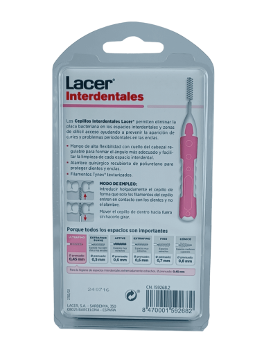 Lacer Cepillo Interdental Recto Ultrafino 0.45...