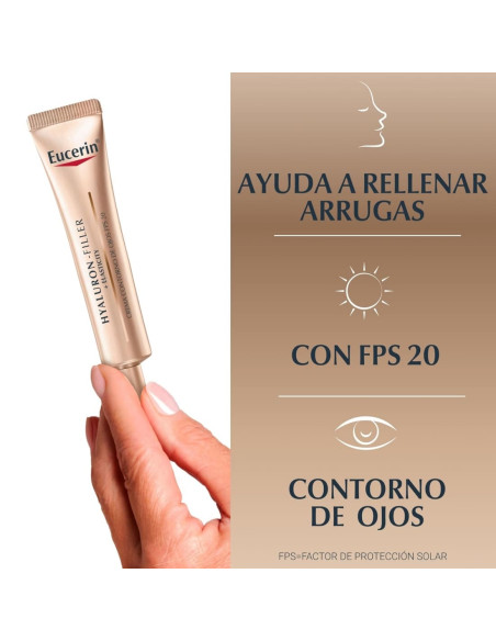 Eucerin Hyaluron Filler Elasticity Crema de Día SPF30 – 50 ml  + Crema Contorno de Ojos SPF20 – 15 ml
