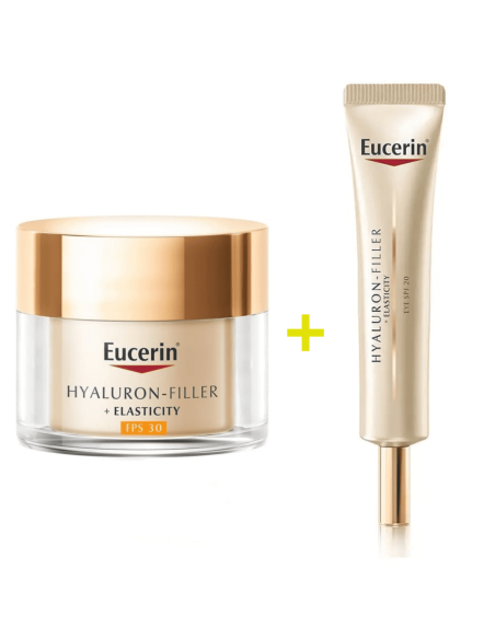 Eucerin Hyaluron Filler Elasticity Crema de Día SPF30 – 50 ml  + Crema Contorno de Ojos SPF20 – 15 ml