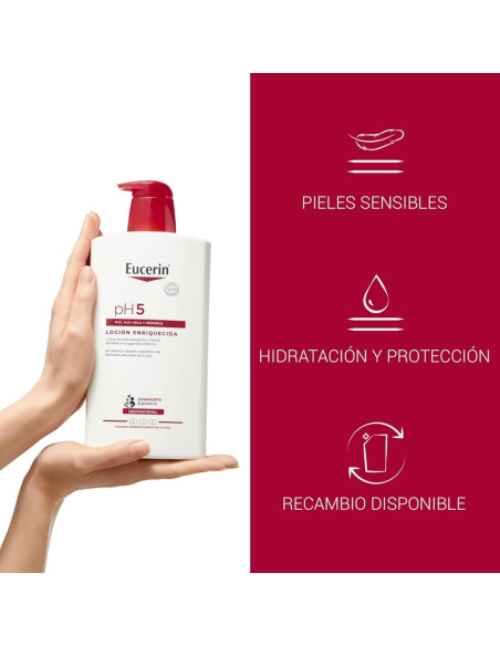 Eucerin pH5 Loción Hidratante Enriquecida Piel Muy Seca y Sensible 1000 ml